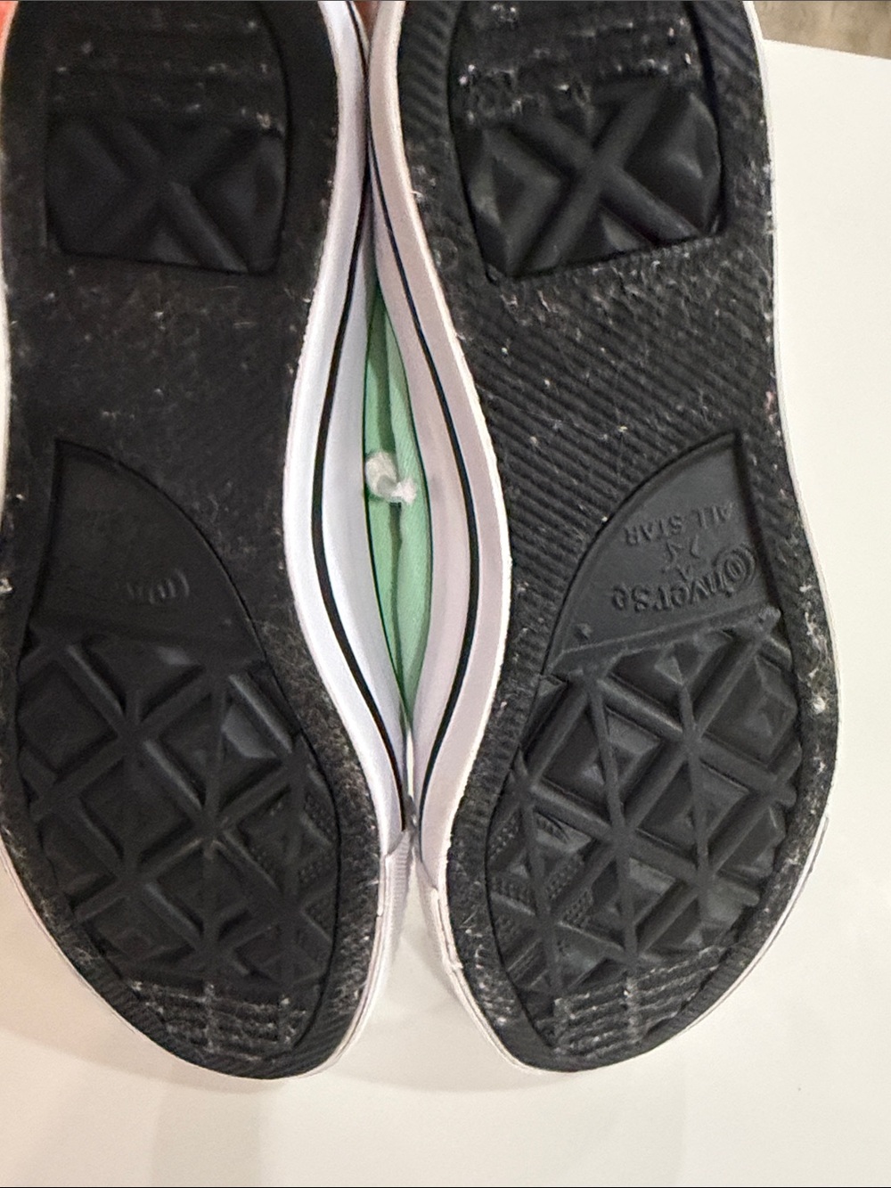 Converse Low Top Canvas Sneakers in Mint Green with White Accents - Picture 7 of 7